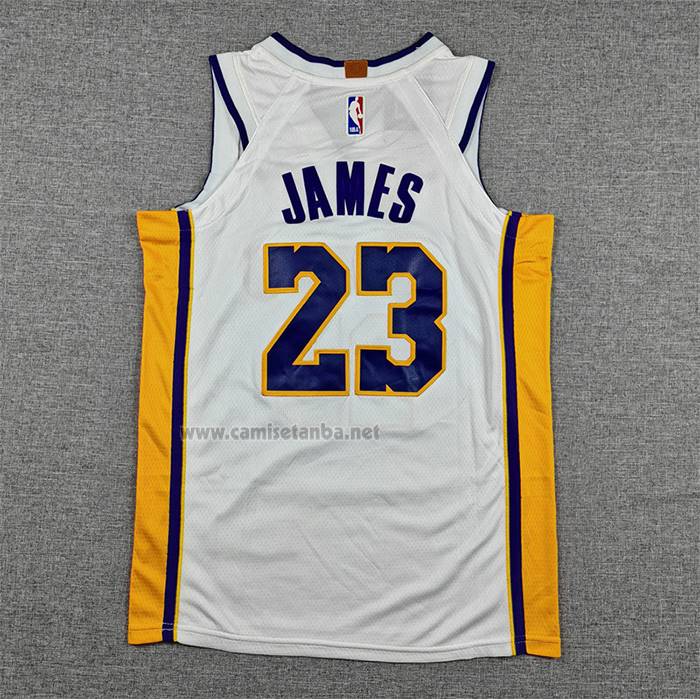 Camiseta Nino Los Angeles Lakers LeBron James NO 23 Association Blanco
